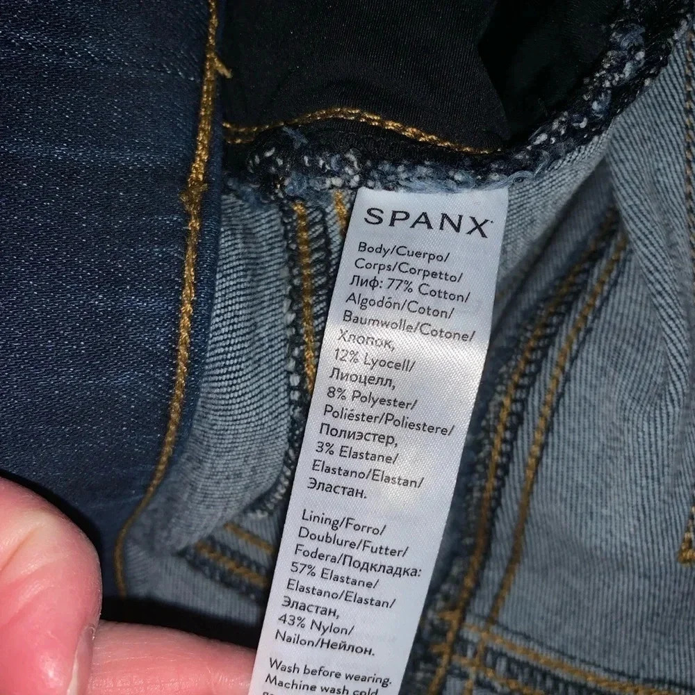 Spanx Distressed Ankle Skinny Jean Medium Wash - Picture 7 of 7